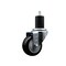 Service Caster 3'' SS Black Poly Wheel Swivel 1-3/4'' Expanding Stem Caster SCC-SSEX20S314-PPUB-BLK-134 - alternate 1